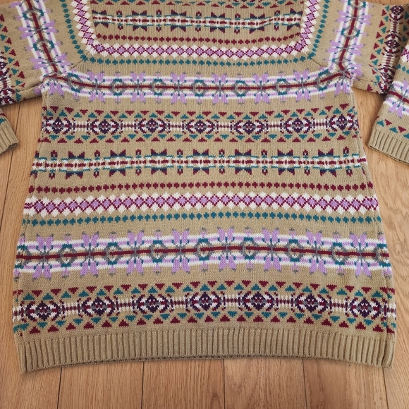 Woman Within Fair Isle Knit Sweater - Picture 9 of 12